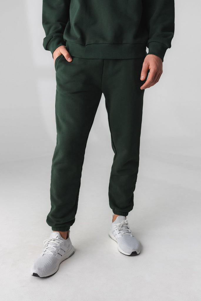 Cozy Jogger Forest Green 100% Cotton Sweatpants – Vitality Athletic Apparel