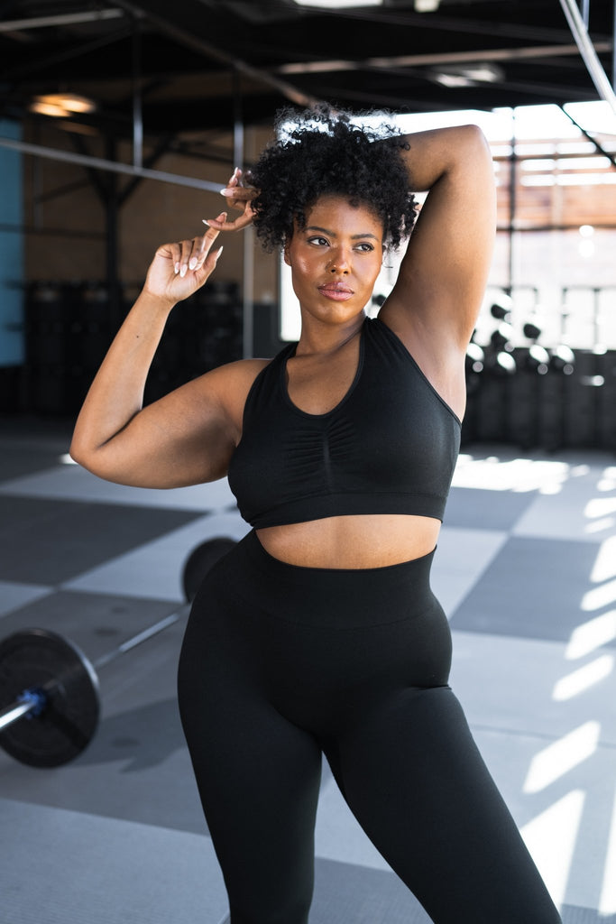 Vitality Sports Bras for Women – Ribbed Sports Bra for Yoga Gym