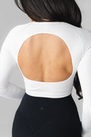 Long Sleeve Backless Top, Charming Fashionable Skin Friendly