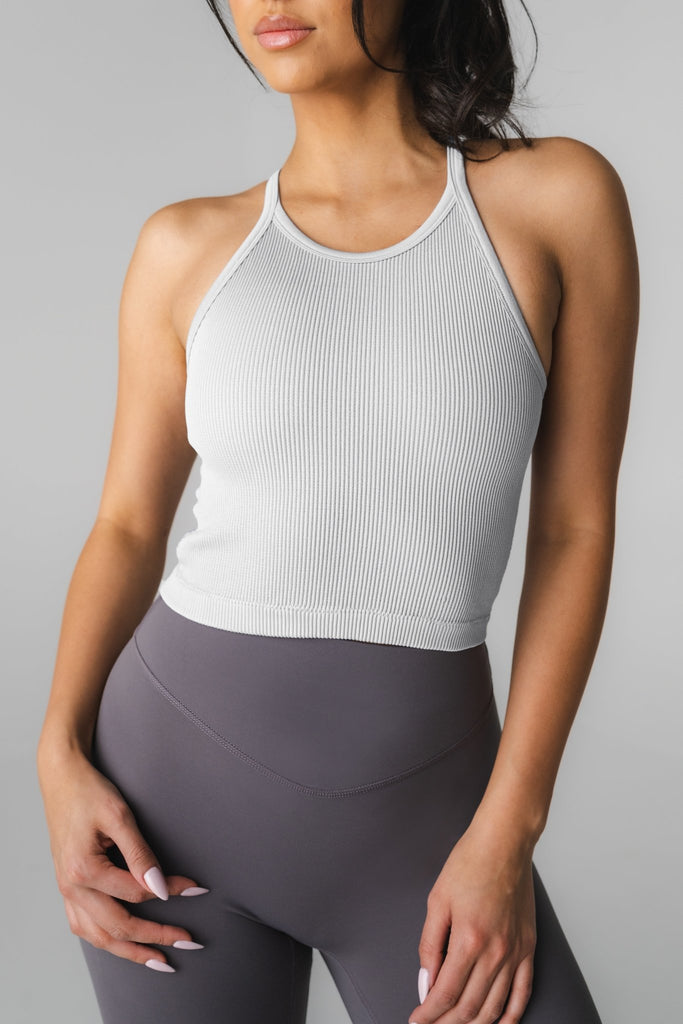 Synergy Open Back Tank - Ash, Women's Tops from Vitality Athletic and Athleisure Wear