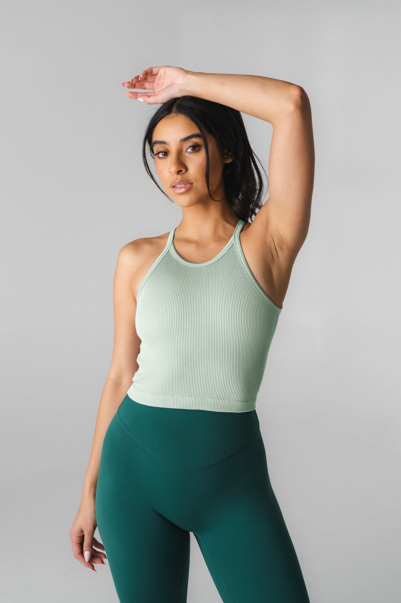 Synergy Open Back Tank - Mint, Women's Tops from Vitality Athletic and Athleisure Wear