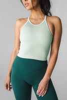 Synergy Open Back Tank - Mint, Women's Tops from Vitality Athletic and Athleisure Wear