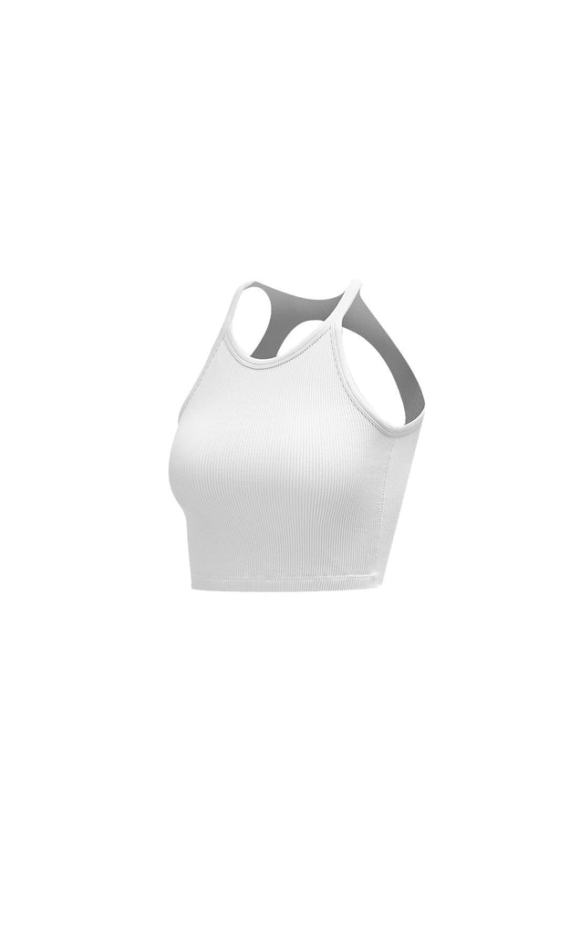Synergy Open Back Tank - Snow, Women's Tops from Vitality Athletic and Athleisure Wear