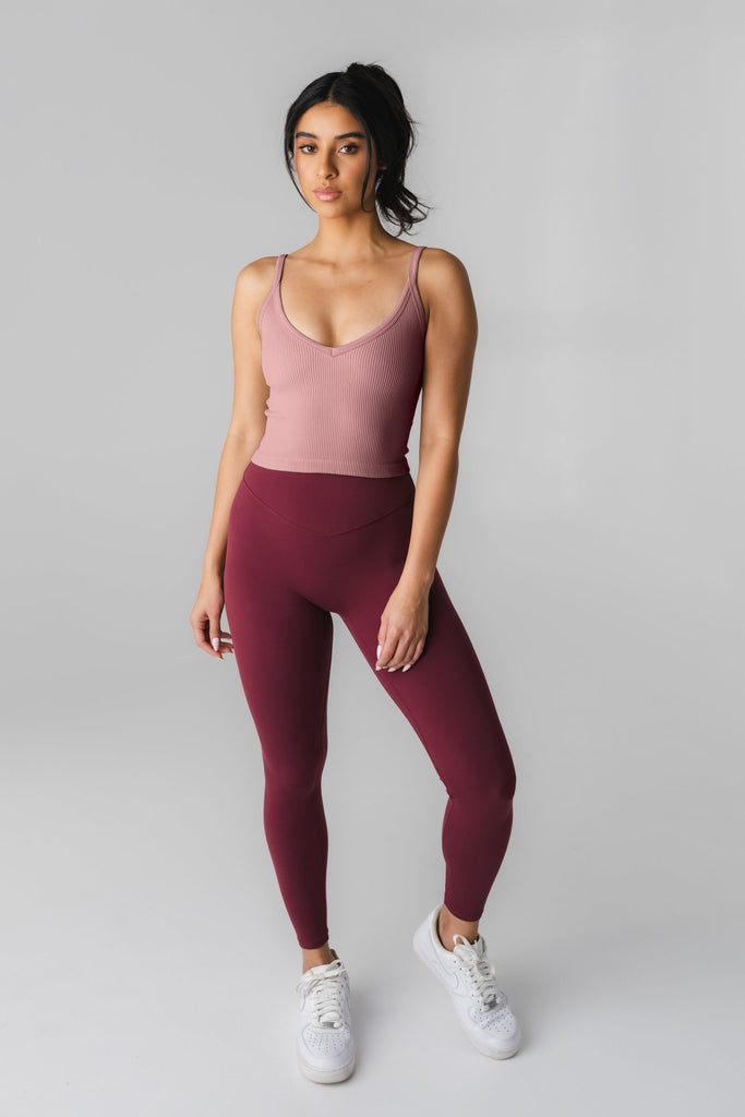 Synergy V Tank - Rose, Women's Tops from Vitality Athletic and Athleisure Wear