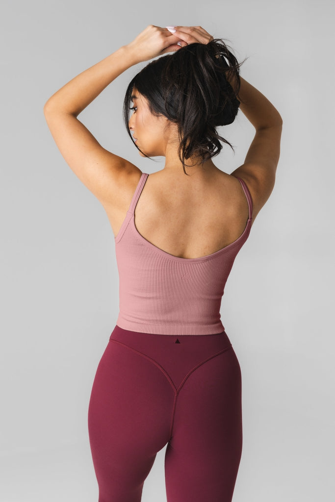 Synergy V Tank - Rose, Women's Tops from Vitality Athletic and Athleisure Wear