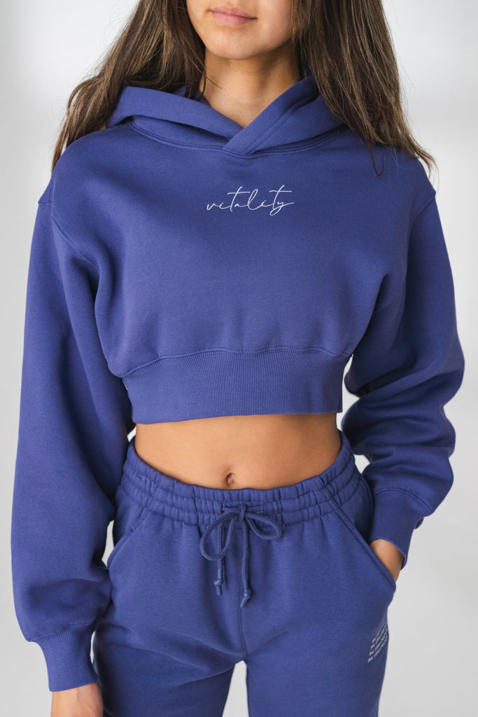 The Affirmation Hood - Sapphire, Women's Hoodies/Jackets from Vitality Athletic and Athleisure Wear