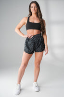 The Breeze Short - King Cheetah Midnight, Women's Bottoms from Vitality Athletic and Athleisure Wear