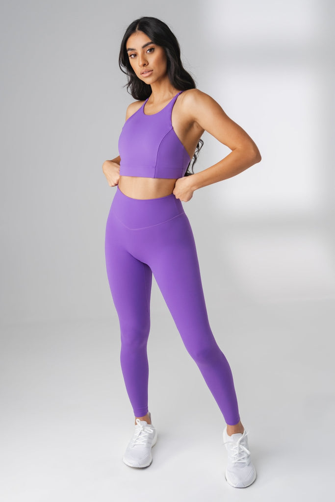 Sage Collective Crop Leggings 23” Inseam in Lilac (M)