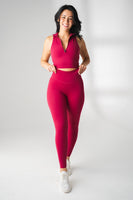 The Cloud Pant - Pomegranate, Women's Bottoms from Vitality Athletic and Athleisure Wear