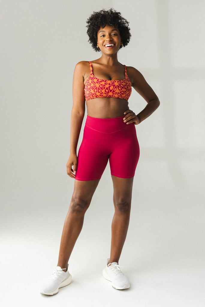 The Cloud Rider Short - Pomegranate, Women's Bottoms from Vitality Athletic and Athleisure Wear