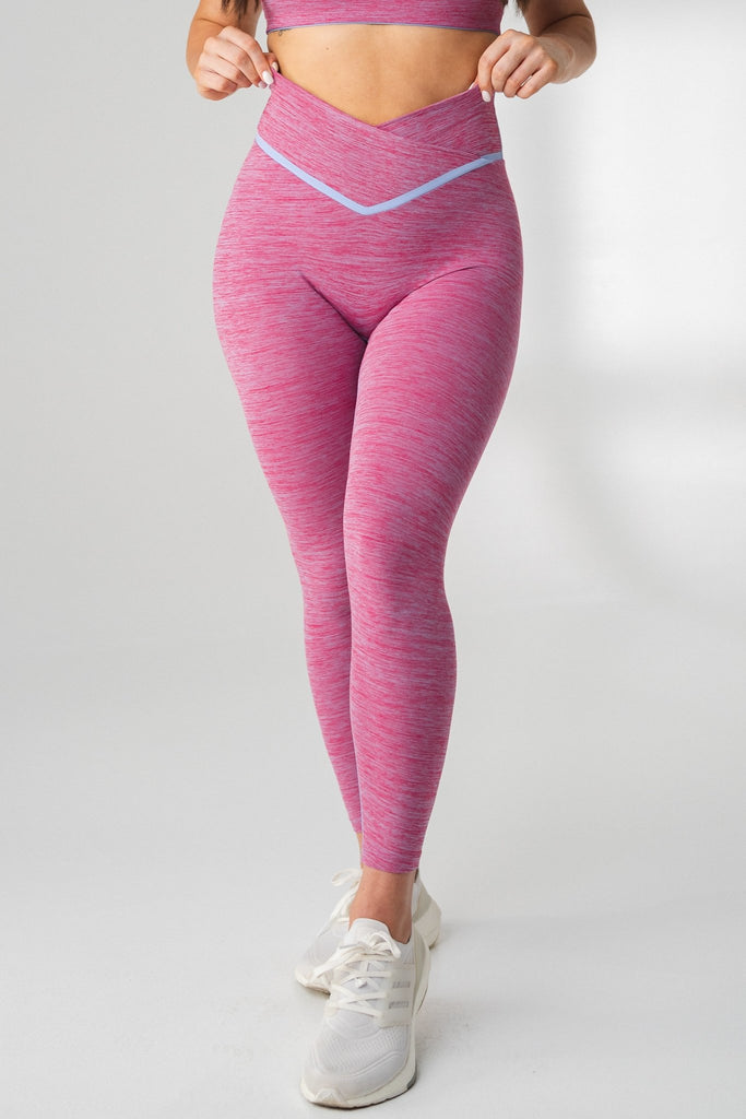 Daydream V Pant - Berry Marl, Women's Bottoms from Vitality Athletic and Athleisure Wear