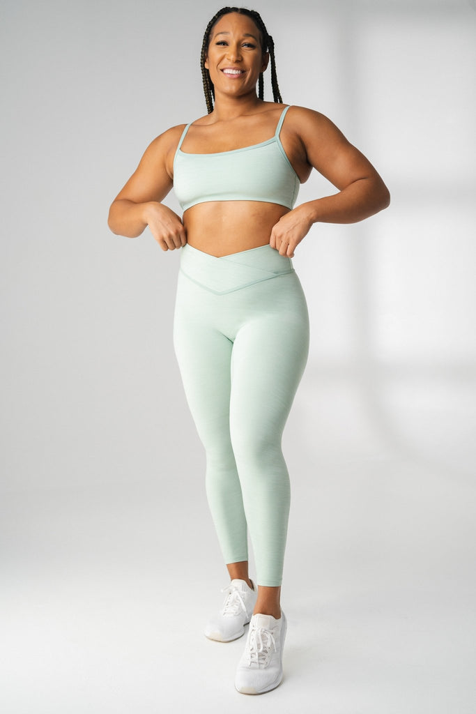 Daydream V Pant - Women's Mint Green Leggings – Vitality Athletic