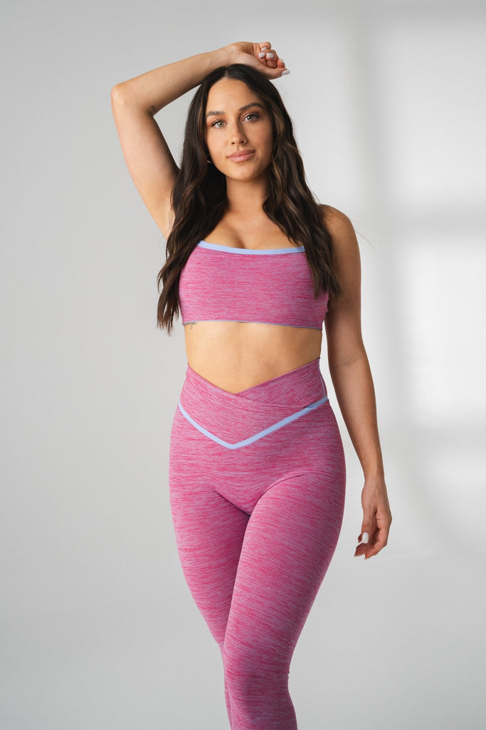 Pink Marl 3 Piece Gym Set  Flattering fit, Fashion, Outfits