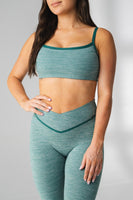 Daydream Square Bra - Evergreen Marl, Women's Bra from Vitality Athletic and Athleisure Wear