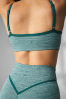 Daydream Square Bra - Evergreen Marl, Women's Bra from Vitality Athletic and Athleisure Wear