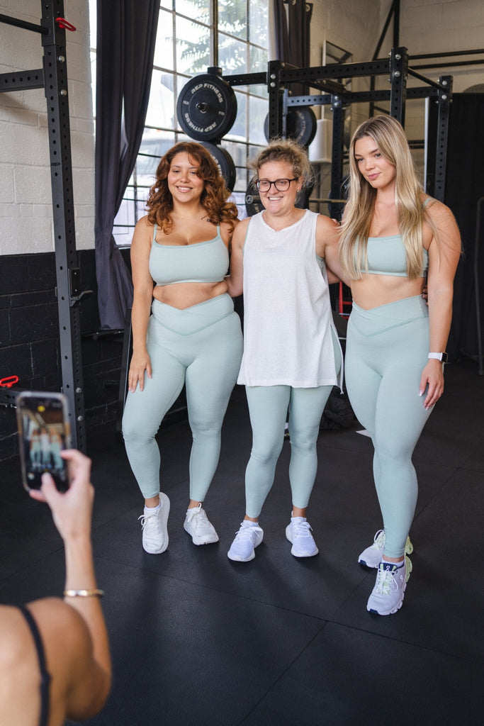 Daydream Square Bra - Mint Marl, Women's Bra from Vitality Athletic and Athleisure Wear