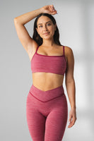 Daydream Square Bra - Sangria Marl, Women's Bra from Vitality Athletic and Athleisure Wear