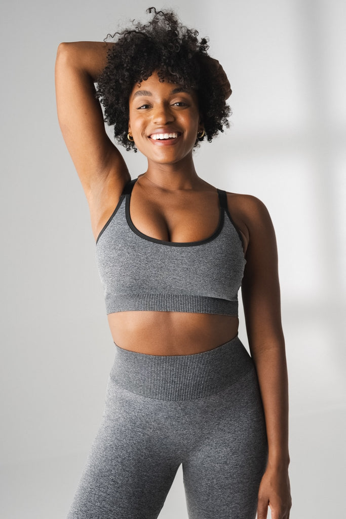 Vitality Sports Bras for Women – Ribbed Sports Bra for Yoga Gym