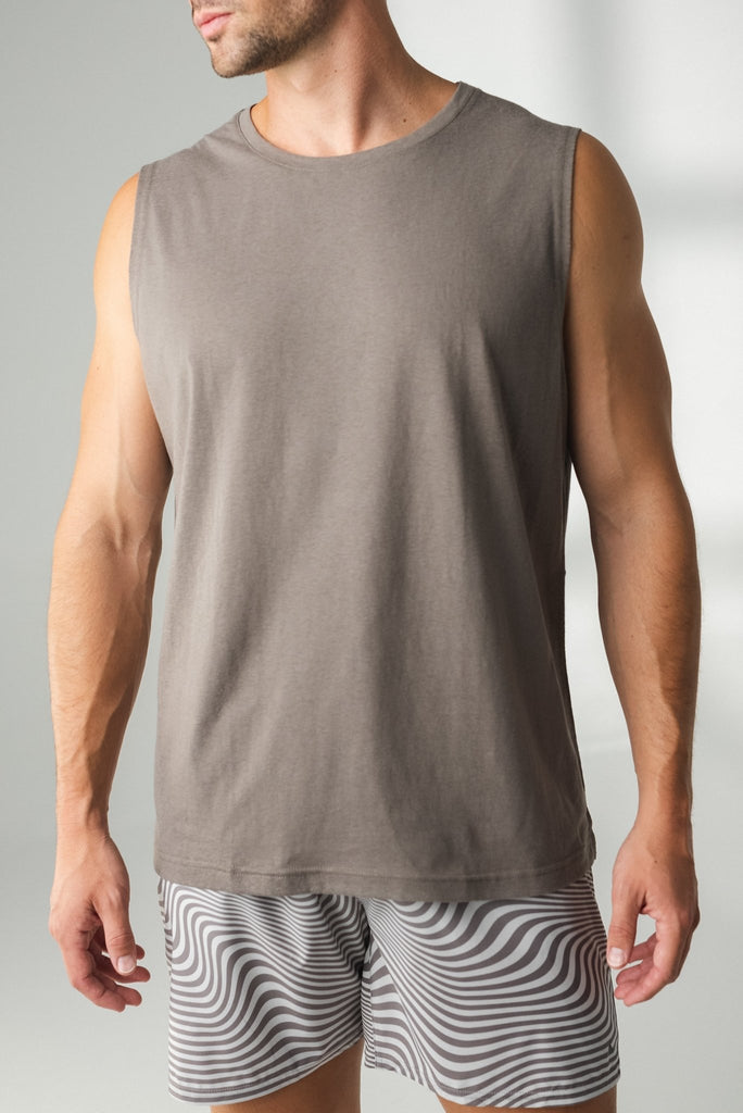 The Formula Tank - Pebble, Men's Tops from Vitality Athletic and Athleisure Wear