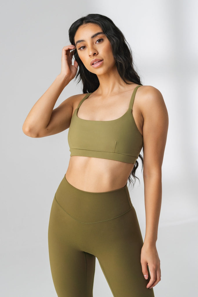 The Ignite Bra - Olive, Women's Bra from Vitality Athletic and Athleisure Wear