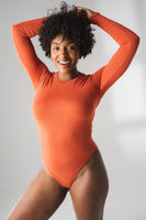 The Lena Bodysuit - Melon, Women's Bodysuits from Vitality Athletic and Athleisure Wear