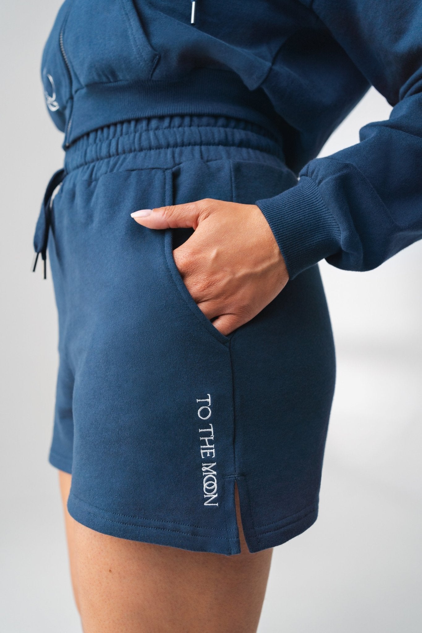 The Mantra Short - Navy - Moon, Women's Bottoms from Vitality Athletic and Athleisure Wear