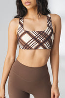 The Medial Bra - Cocoa Plaid, Women's Bra from Vitality Athletic and Athleisure Wear