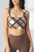 The Medial Bra+ - Cocoa Plaid, Women's Bra from Vitality Athletic and Athleisure Wear