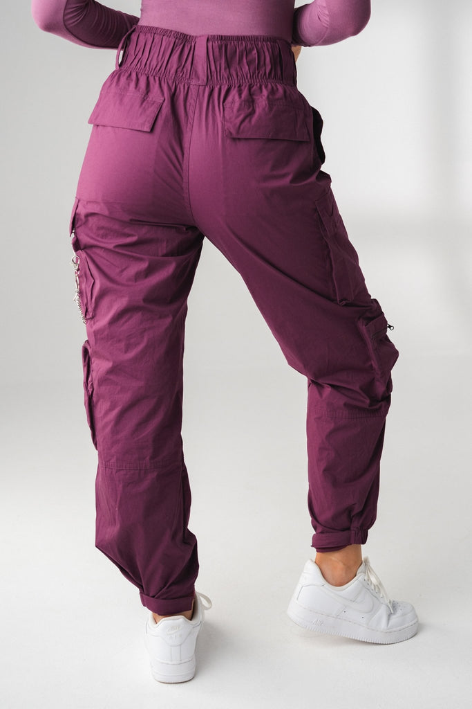 The Noa Cargo - Grape, Women's Bottoms from Vitality Athletic and Athleisure Wear