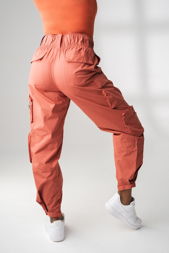 The Noa Cargo - Papaya, Women's Bottoms from Vitality Athletic and Athleisure Wear