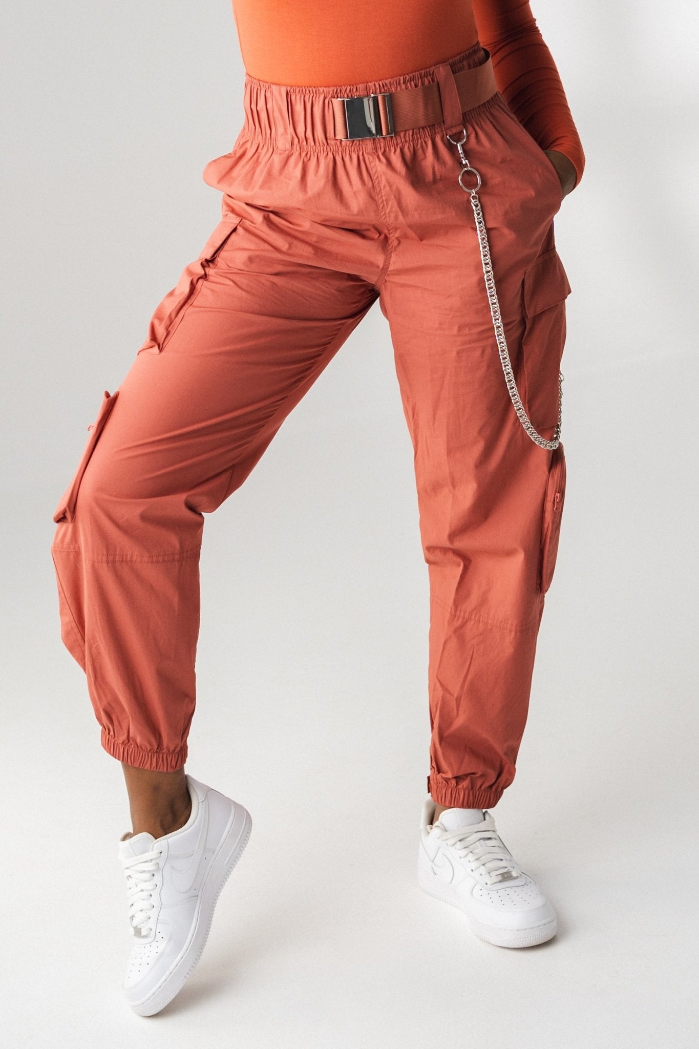 The Noa Cargo - Women's Orange Jogger Pant – Vitality Athletic Apparel