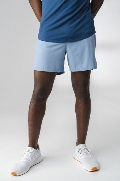 Men's Light Blue Athletic Shorts 6