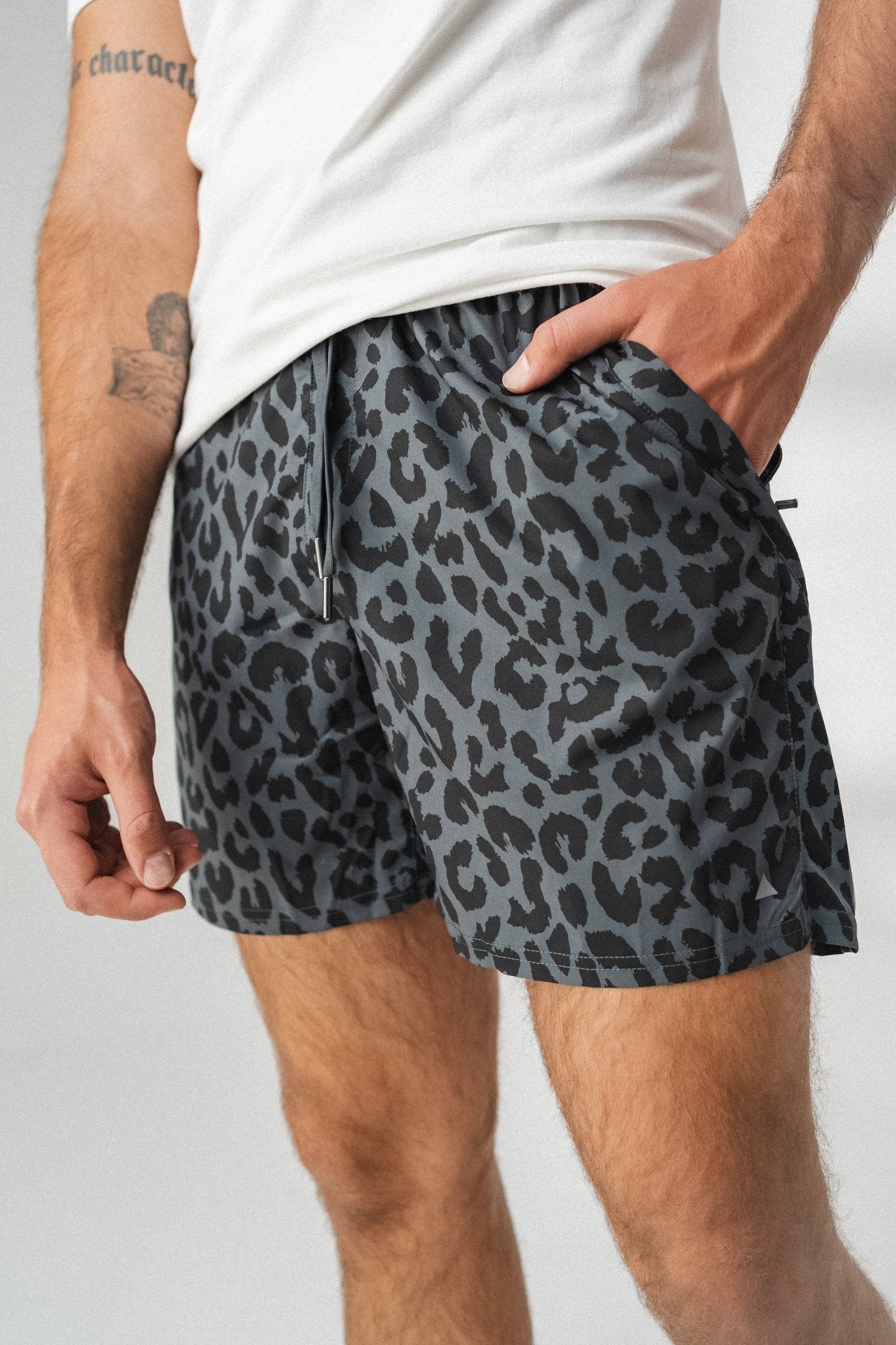 The Prime Short 6" - King Cheetah Midnight, Men's Bottoms from Vitality Athletic and Athleisure Wear
