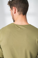 The Prospect Long Sleeve Tee - Olive, Men's Tops from Vitality Athletic and Athleisure Wear