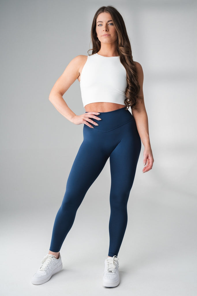 The Tenacity Pant - Women's Navy Blue Leggings – Vitality Athletic