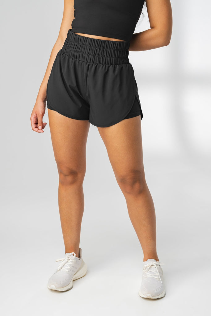 The Vista Short - Women's Black Running Short – Vitality Athletic Apparel