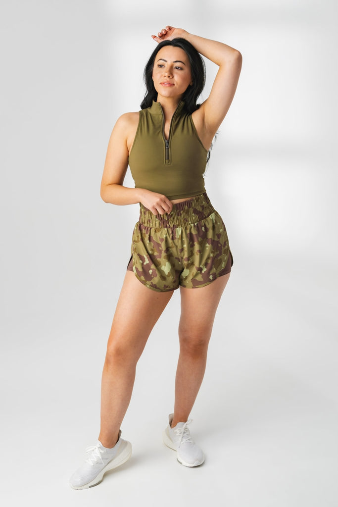 The Vista Short - Woodland, Women's Bottoms from Vitality Athletic and Athleisure Wear
